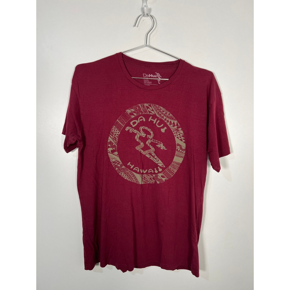 Da Hui Hawaii Cotton‎ Graphic T-Shirt Tribal Circle Logo Surfwear Mens Large